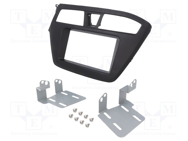 Radio mounting frame; Hyundai; 2 DIN; black