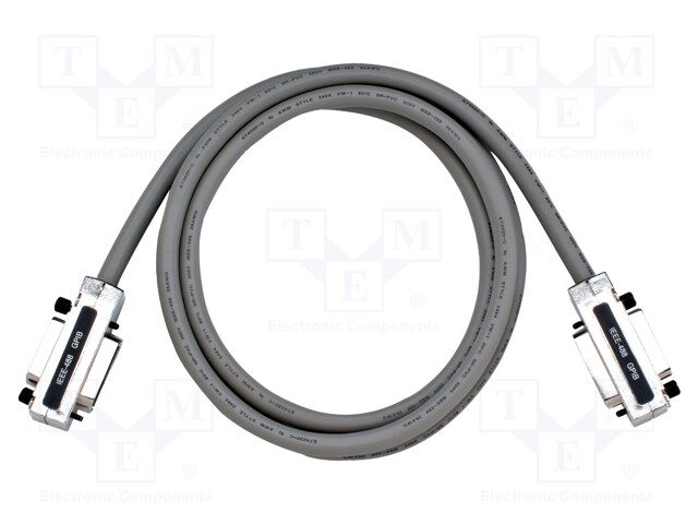 Test lead; GPIB; Len: 2m; grey; Features: shielded, twofold