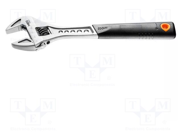 Wrench; adjustable; 250mm; Max jaw capacity: 33mm