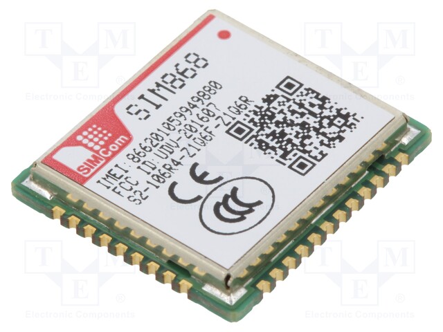 Module: GPRS/GNSS; 9600bps; 2G; 77pad SMT; SMD; GNSS