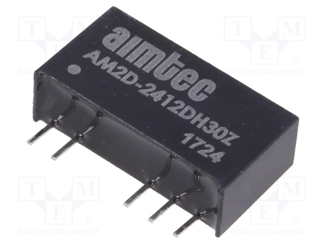 Converter: DC/DC; 2W; Uin: 21.6÷26.4V; Uout: 12VDC; Uout2: -12VDC