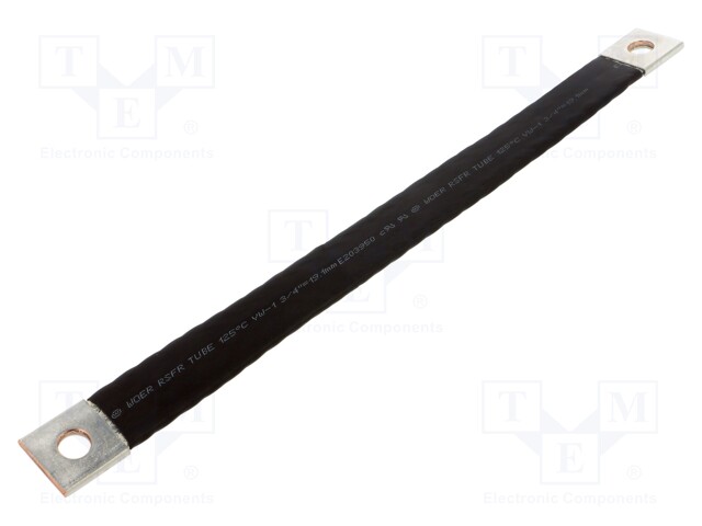 Braids; tape; 25mm2; Ø1: 9mm; Ø2: 9mm; L: 200mm; max.105°C; 20kV/mm