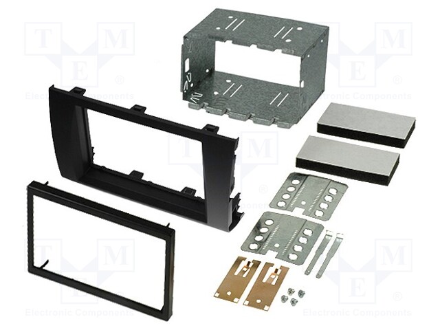 Radio mounting frame; Suzuki; 2 DIN; black