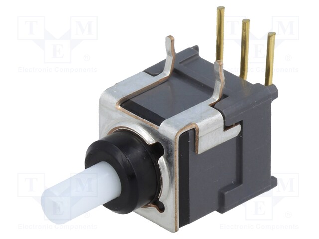 Switch: push-button; Pos: 2; SPDT; 0.4A/28VAC; Leads: for soldering