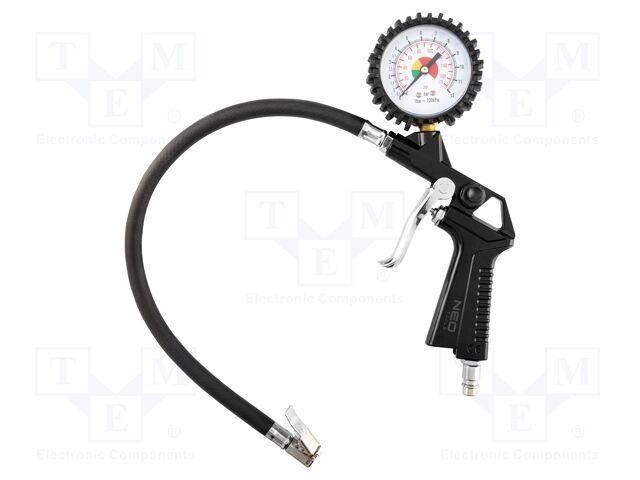 Wheel inflation gun; with manometer; 63mm