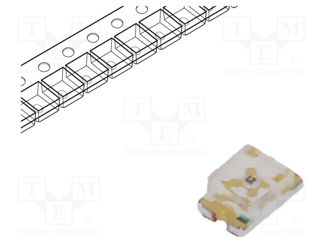 LED; SMD; 0805; yellow green; 40mcd; 2x1.25x0.8mm; 130°; 2÷2.6V