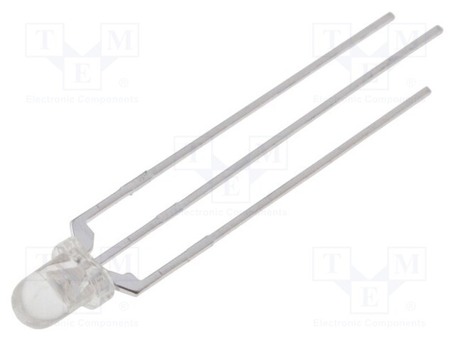 LED; 3mm; red/green; 30°; Front: convex; 1.95÷2.5/2.1÷2.5V
