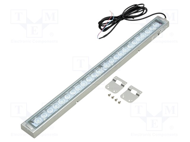 LED lamp; cool white; 2400lm; 6500K; -10÷50°C; 24VDC; IP66; 3m