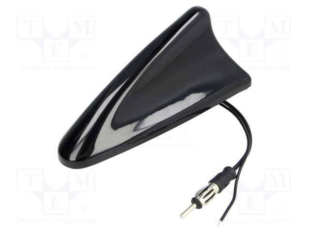 Antenna; SHARK; AM,FM; DIN; black; 12VDC; Kind: RG174