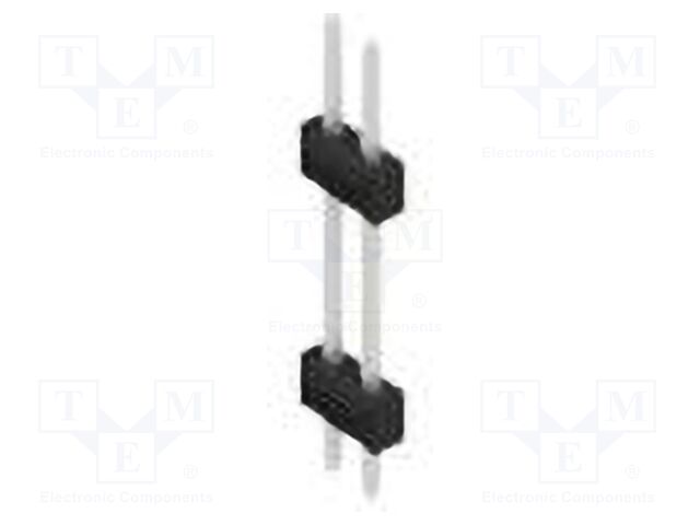 Connector: pin strips; pin header; male; PIN: 2; 2.54mm; THT; 2x1