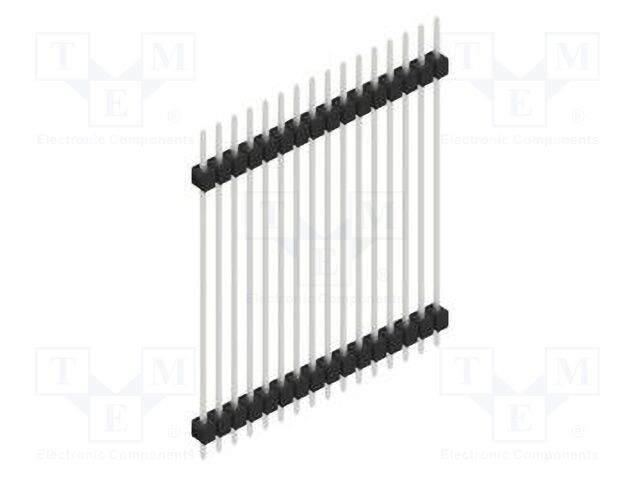 Connector: pin strips; pin header; male; PIN: 16; 2.54mm; THT; 1x16