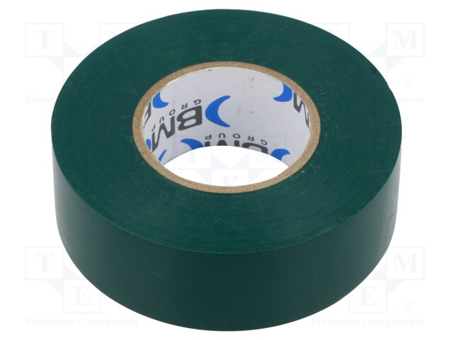 Tape: electrical insulating; W: 25mm; L: 25m; Thk: 0.15mm; green