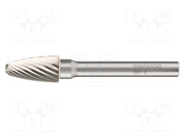 Rotary burr; Ø: 10mm; L: 65mm; metal; Working part len: 20mm