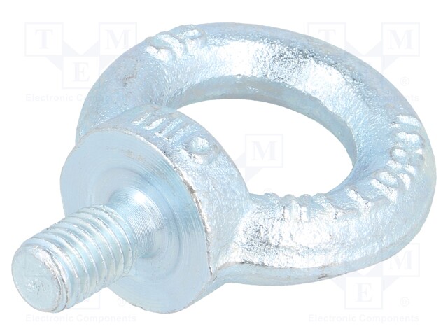 Lifting eye bolt; M10x17; DIN: 580; Head: eye; none; steel; zinc