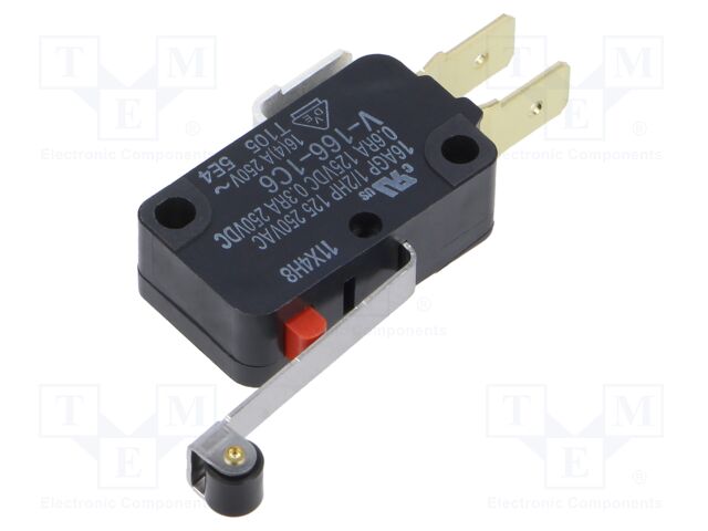 Microswitch SNAP ACTION; with lever (with roller); SPDT; Pos: 2