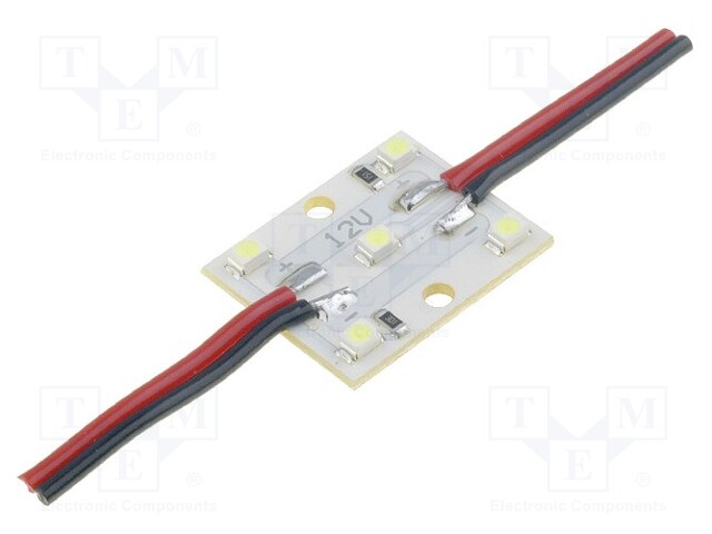 Module: LED; Colour: white warm; 0.48W; 26(typ)lm; 12VDC; 120°