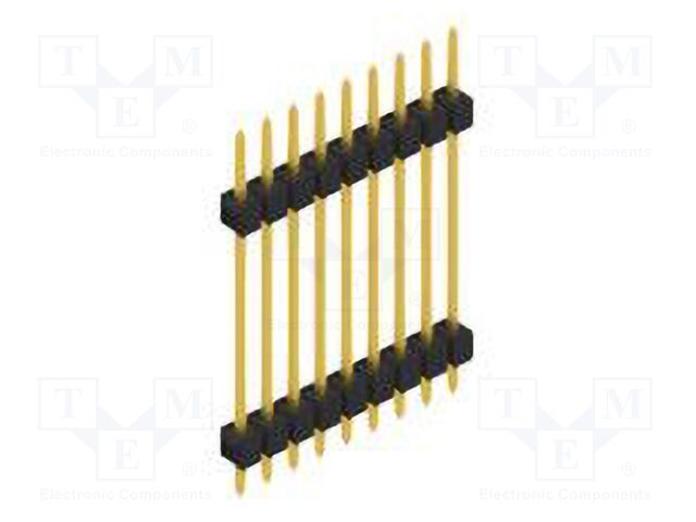 Connector: pin strips; pin header; male; PIN: 9; 2.54mm; THT; 1x9
