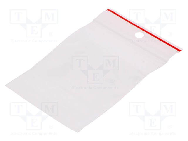 Self-seal bag; L: 70mm; Width: 50mm; Pcs: 100; Thick: 40um