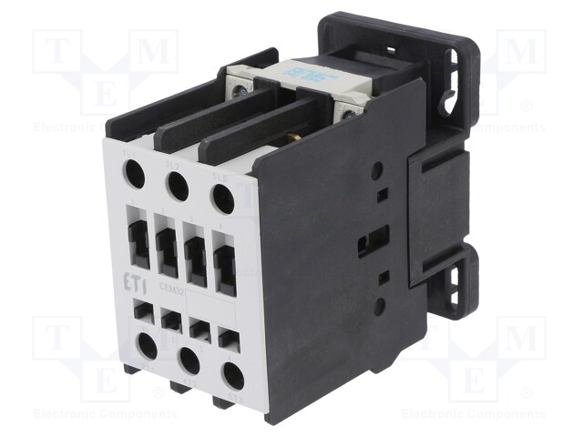 Contactor: 3-pole; NO x3; 24VAC; 32A; DIN,on panel; CEM; -25÷55°C