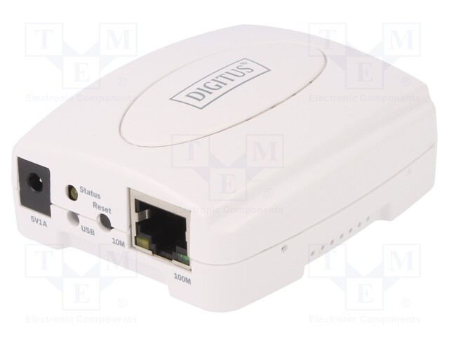 Print server; RJ45,USB,DC; Standard: IEEE 802.3,IEEE 802.3u