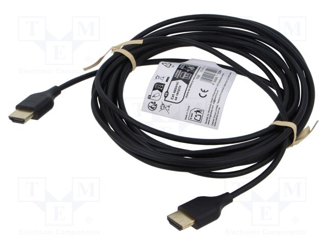 Cable; HDMI plug,both sides; 5m; black; HDCP 2.2,HDMI 2.0