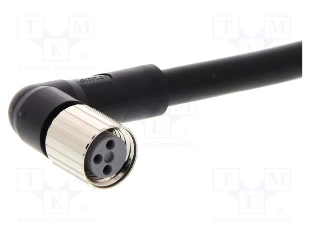 Connection lead; M8; PIN: 3; angled; 2m; PVC; female