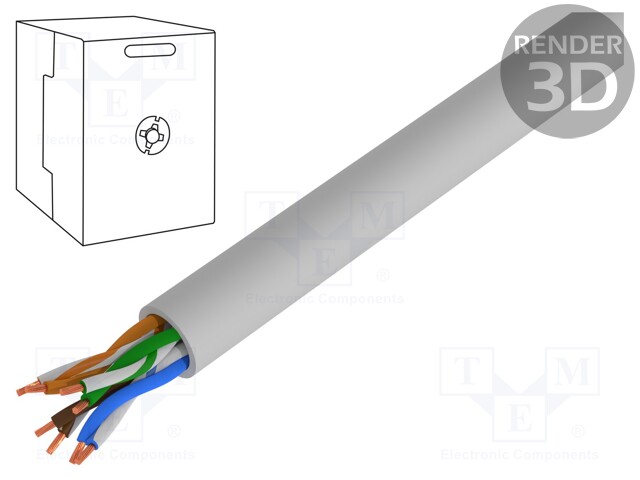 Wire; U/UTP; industrial Ethernet; 5e; stranded; Cu; 4x2x26AWG; PVC