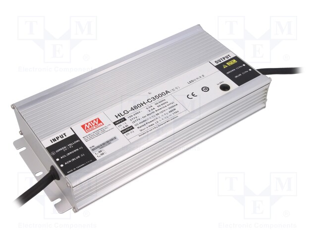 Power supply: switched-mode; LED; 480W; 68÷137VDC; 1750÷3500mA
