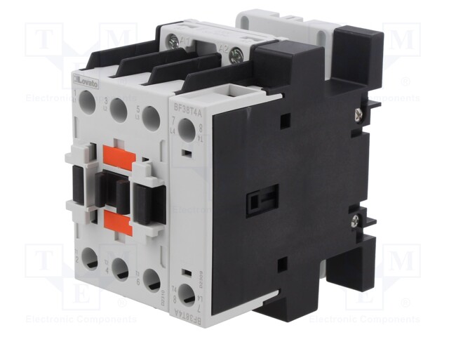 Contactor: 4-pole; NO x4; 230VAC; 38A; for DIN rail mounting; BF
