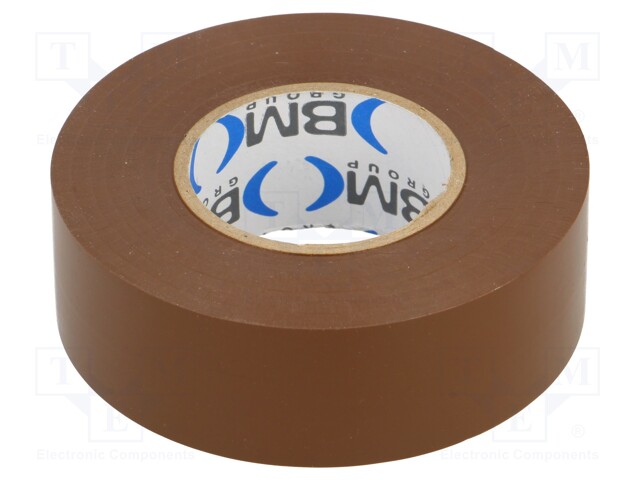 Tape: electrical insulating; W: 25mm; L: 25m; Thk: 0.15mm; brown