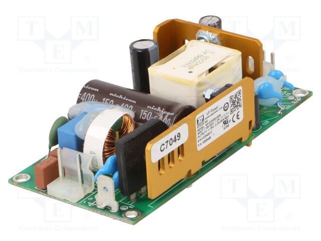 AC/DC Open Frame Power Supply (PSU), ITE & Medical, 1 Output, 65 W, 80V AC to 264V AC