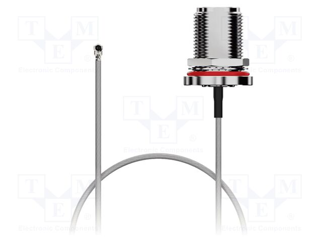 Cable; IPEX MHF,N female; brown; 0÷3GHz; 50mm; 50Ω; IP68