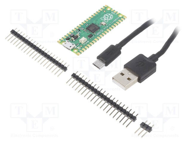 Dev.kit: Raspberry; USB B micro; 51x21x1mm; Usup: 5VDC; SRAM: 264kB