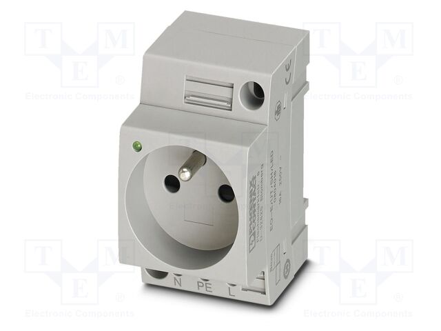 Connector: AC supply; socket; female; 16A; PIN: 3; screw terminal