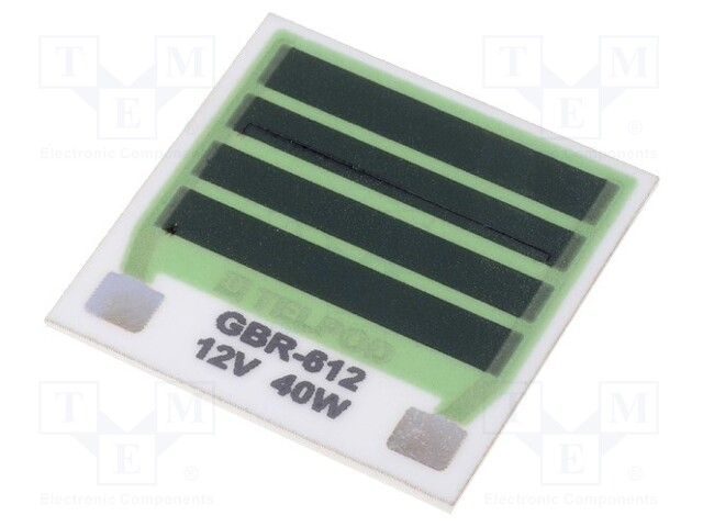 Resistor: thick film; heating; glued; 3.6Ω; 40W; soldering pads