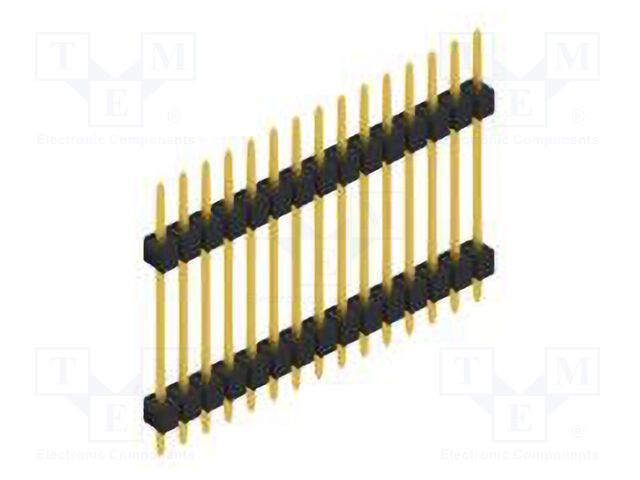 Connector: pin strips; pin header; male; PIN: 15; 2.54mm; THT; 1x15