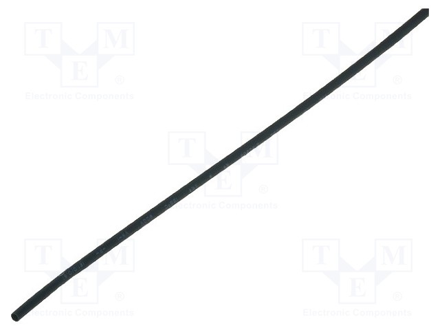 Heat shrink sleeve; glueless; 2: 1; 1.6mm; L: 1m; black; polyolefine