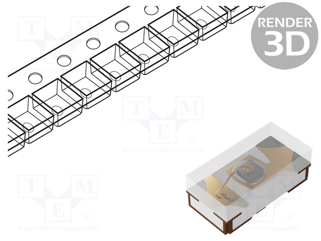 LED; SMD; 0402; red; 18÷54mcd; 1x0.5x0.35mm; 130°; 2÷2.4V; 20mA