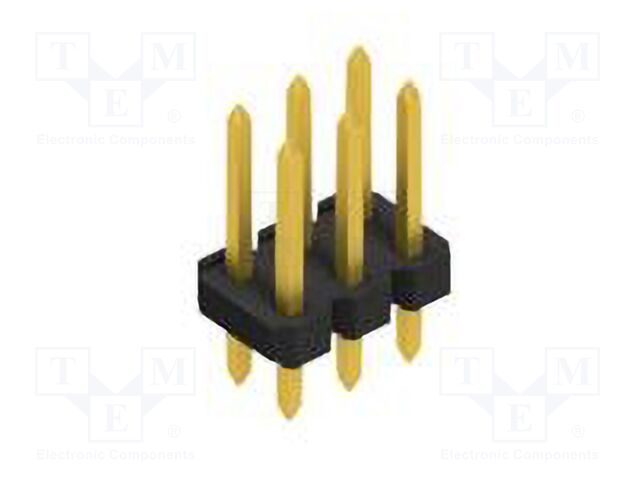 Connector: pin strips; pin header; male; PIN: 6; 2.54mm; THT; 2x3