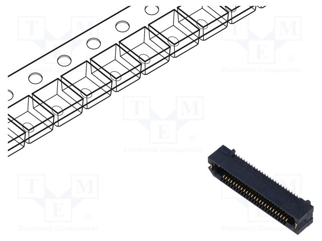 Connector: PCB to PCB; female; PIN: 50; 0.8mm; ERF8; gold-plated