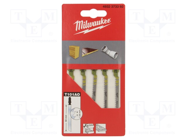 Hacksaw blade; wood; 50mm; 5pcs; Kind of holder: T