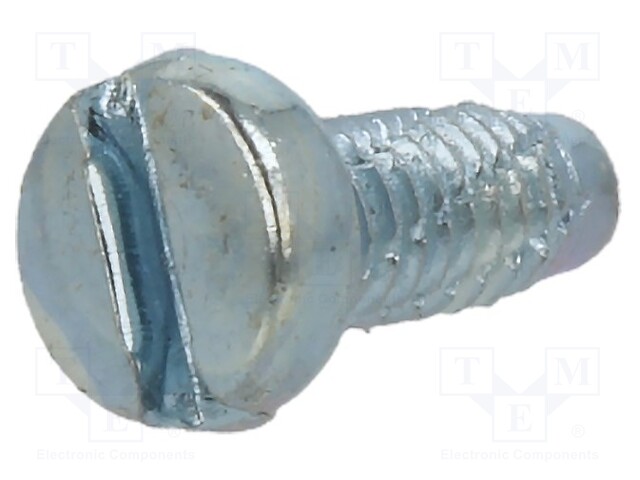 Screw; for metal; 6x16; Head: cheese head; slotted; hardened steel