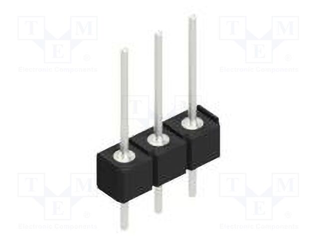 Connector: pin strips; pin header; male; PIN: 3; 2.54mm; THT; 1x3