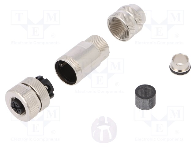 Plug; M12; PIN: 4; female; A code-DeviceNet / CANopen; for cable