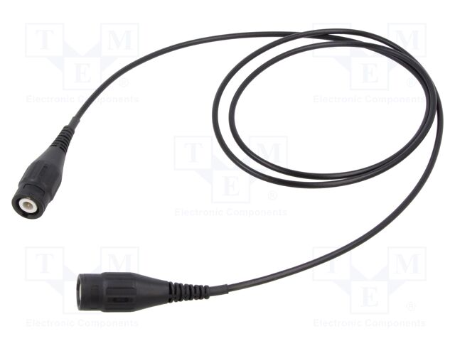 Test lead; 2x BNC male plug; Len: 1m; black; Z: 50Ω; Mat: brass