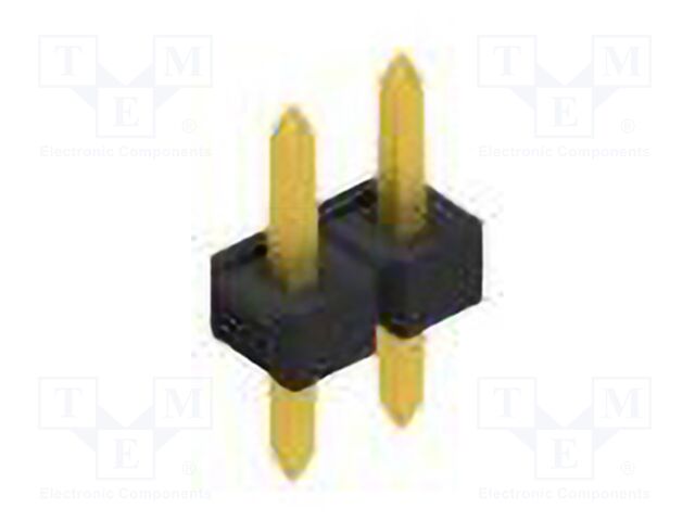 Connector: pin strips; pin header; male; PIN: 2; 2.54mm; THT; 1x2