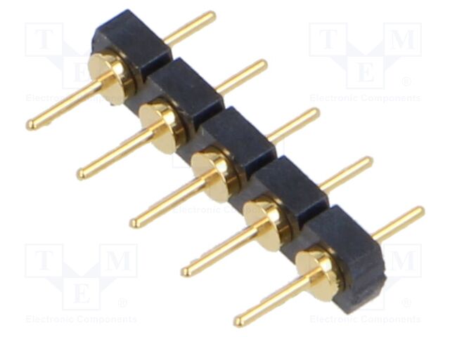 Stacking Board Connector, BBL Series, 5 Contacts, Header, 2.54 mm, Through Hole, 1 Rows