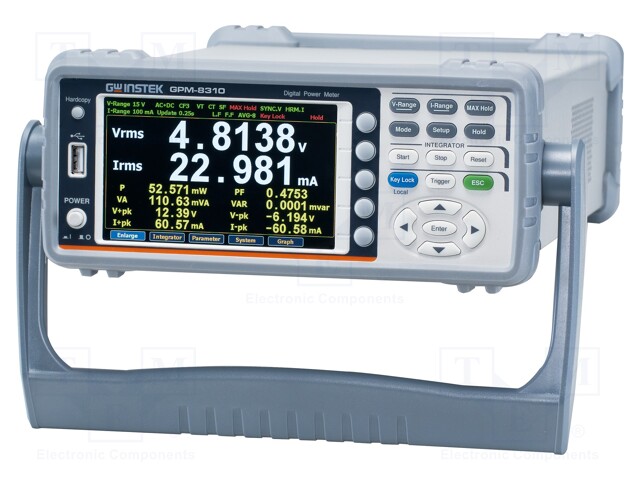 Meter: power; TFT 5"; True RMS; Band: DC, 0,1Hz÷100kHz; 30A; 1kV