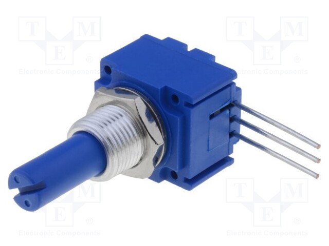 Potentiometer: shaft; single turn; 50kΩ; ±20%; 1W; logarithmic