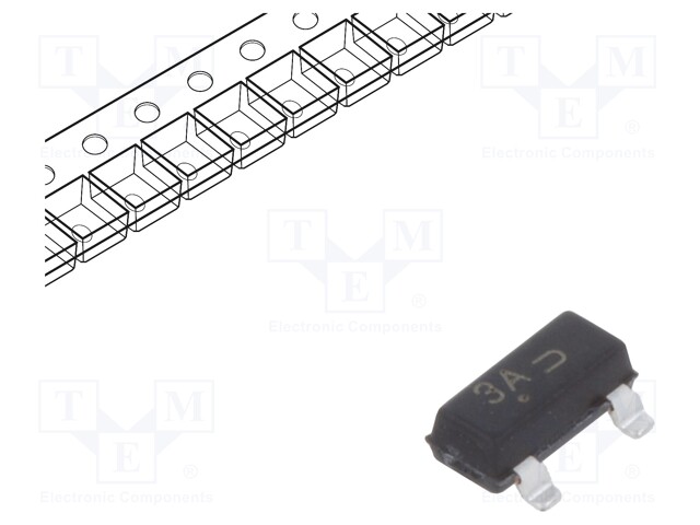 Transistor: PNP; bipolar; 65V; 100mA; 300mW; SOT23